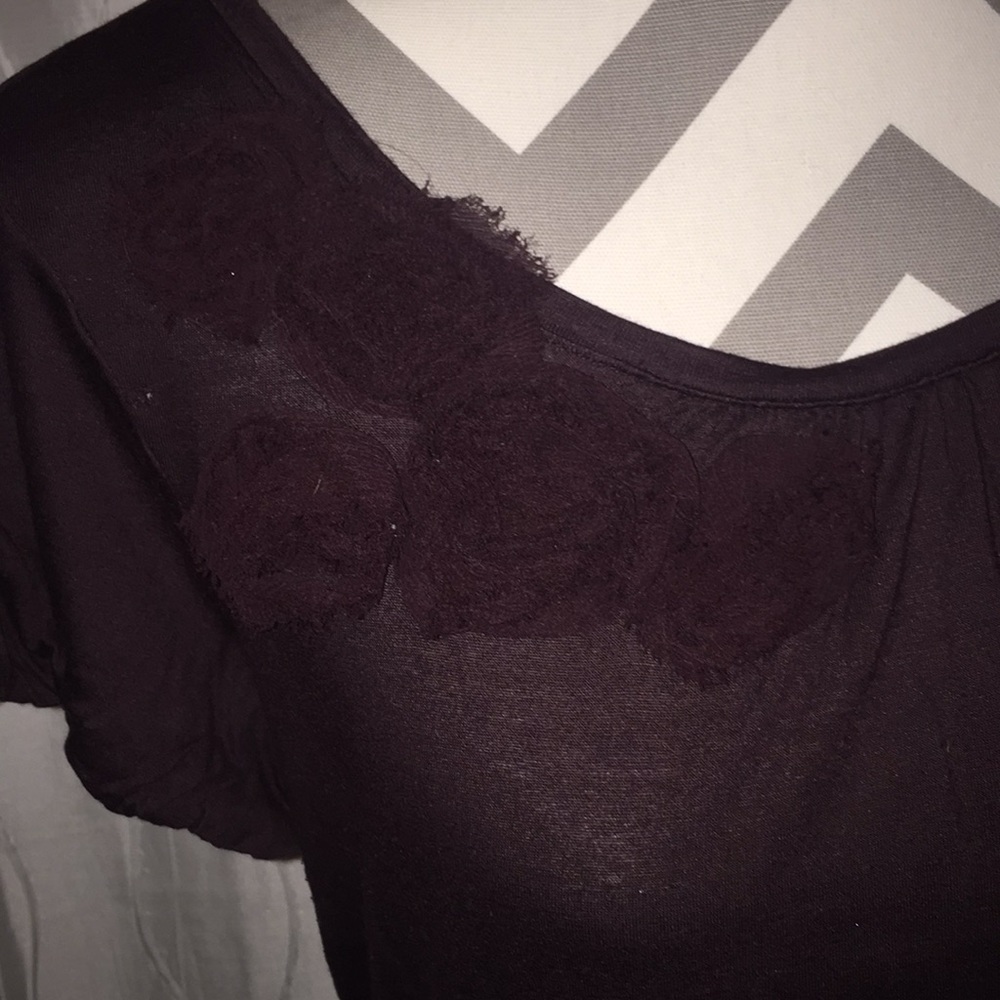 Flower-detailed top